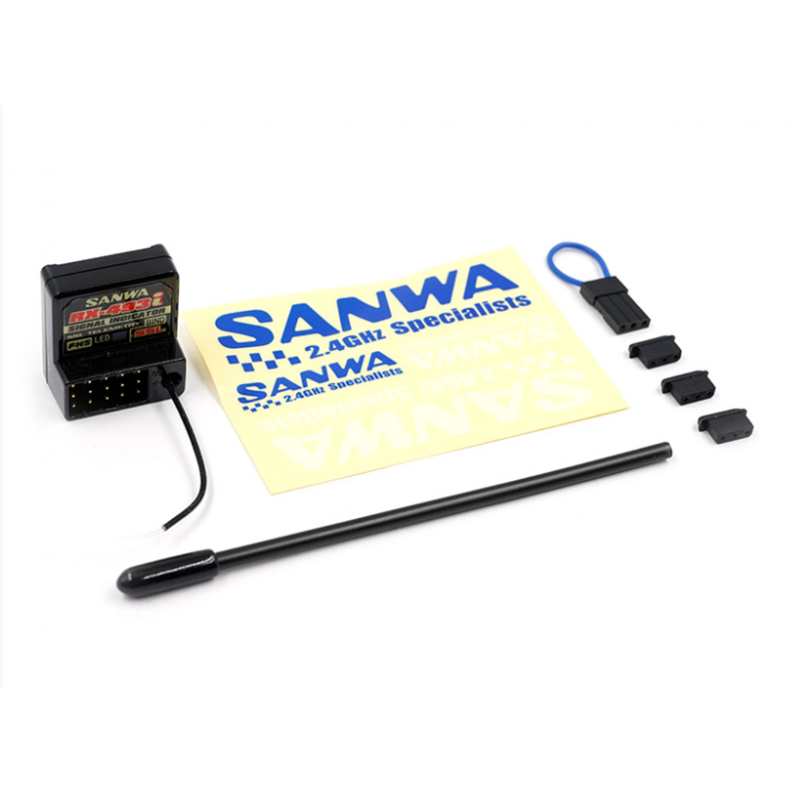SANWA RX-493i 4-Channel Receiver w/Coaxial Antenna, for M17/MT-5