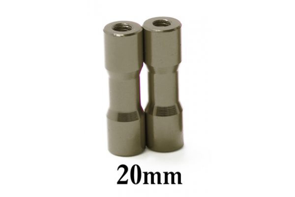 Wrap-Up NEXT Round Shape Aluminum Post 20mm (Gun Metal / 2pcs)(0782-FD)