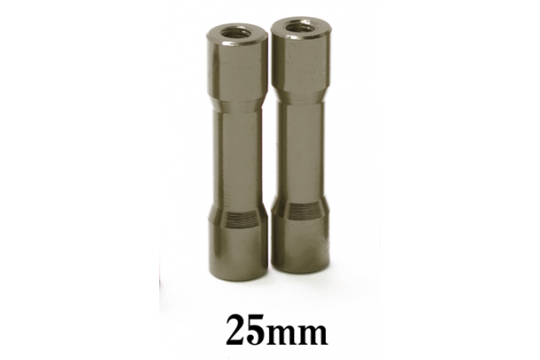 Wrap-Up NEXT Round Shape Aluminum Post 25mm (Gun Metal / 2pcs)(0785-FD)