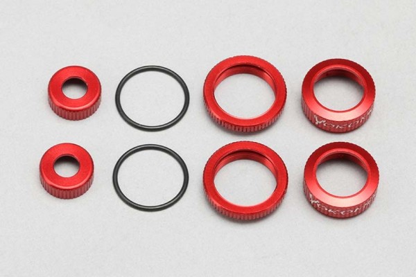 YOKOMO SLF shock O ring cap / Adjust nut (RED)(Y2-S4CRA)