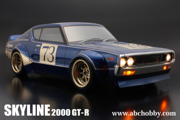 ABC HOBBY NISSAN SKYLINE GT-R (KENMERI) + Racing Over Fender Kit (200mm) / Body Set with Light Buckets(66136)
