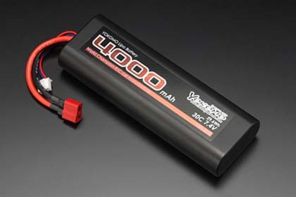 YOKOMO Lipo 4000mAh/7.4V Straight pack battery (with T plug) (YB-L400AT)