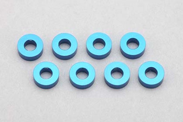 YOKOMO 2.5 mm × 5 mm × 2.0 Aluminum Shim (8pcs / Blue) (ZC-A2520)